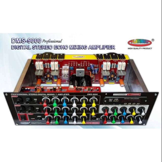 KIT POWER AMPLIFIER PROFESIONAL SUPER OCL 2X300w  + MIXING KARAOKE DMS-9000 AKTIF