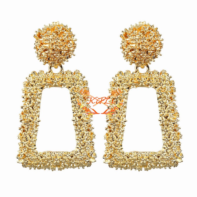 1 Pasang Anting Tusuk,Gantung Geometri Warna,Polos Gaya Trendi untuk Wanita