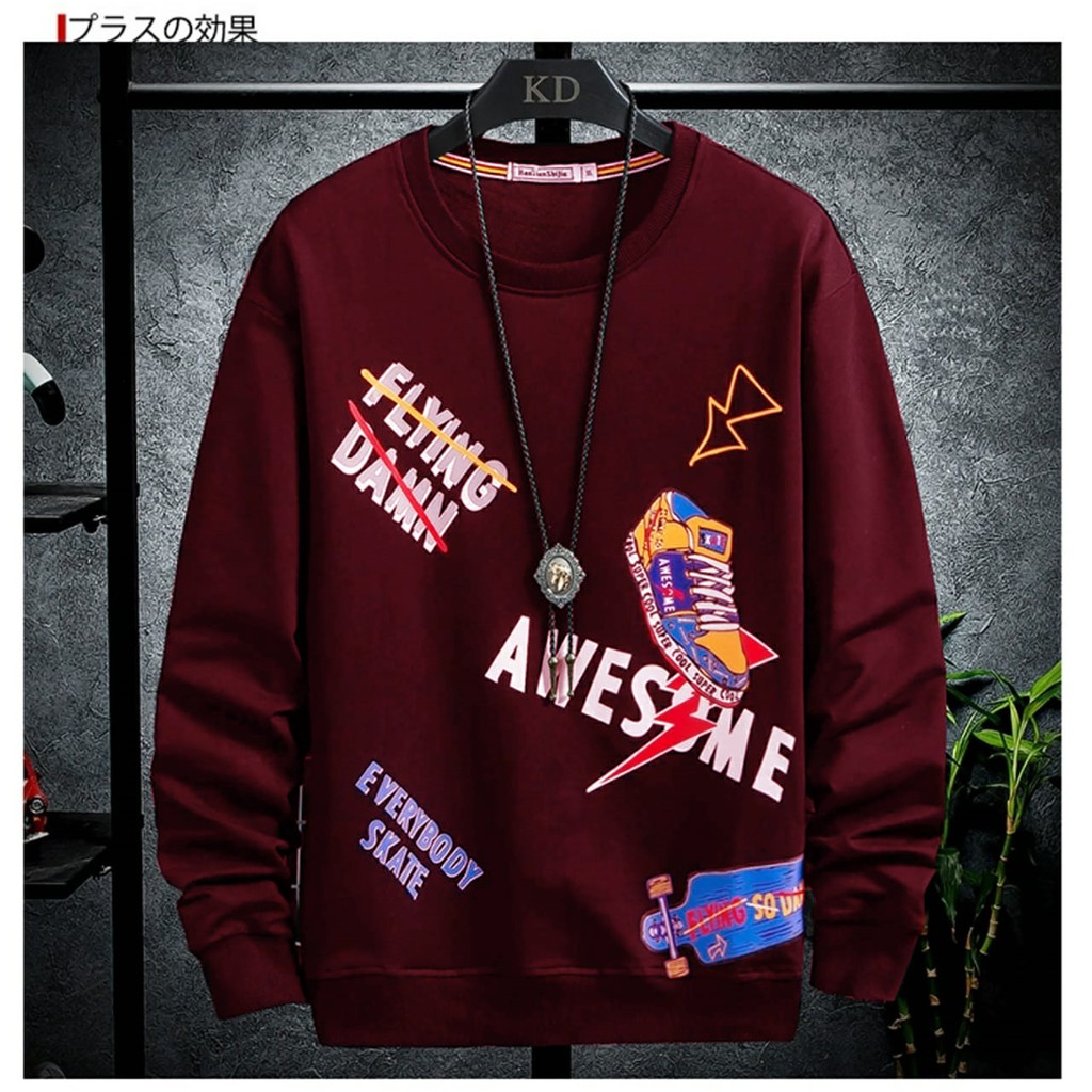 AMOSKJKT28.BAJU LENGAN PANJANG,BAJU PRIA DEWASA,BAJU AWESOME