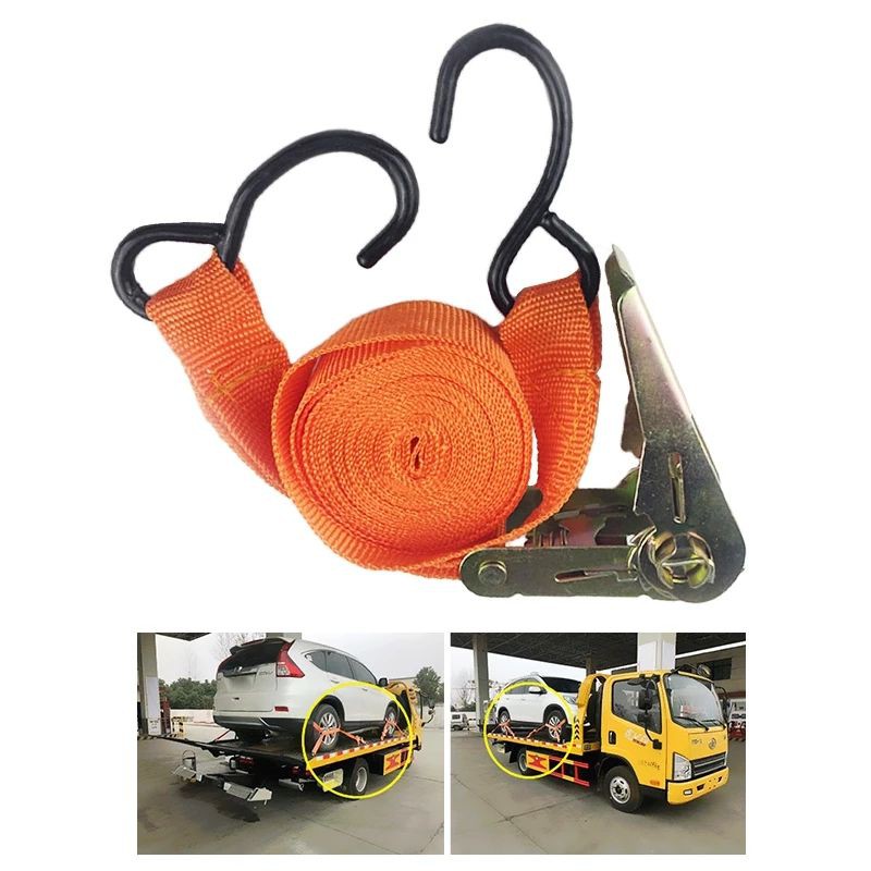Tali Pengikat Barang 1 4M Cargo Lashing Belt Racthet Tie Down Set