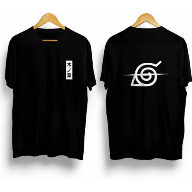 Kaos distro costum tshirt ANIME NARUTO KONOHA ITACHI SASUKE SCRATCH / KAOS LOGO KONOHA CORET