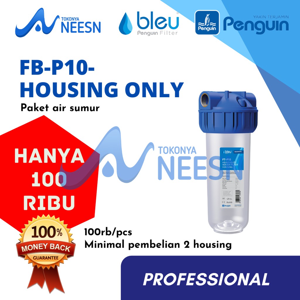 Penguin Bleu FB 10 in drat alur kuningan PRO housing