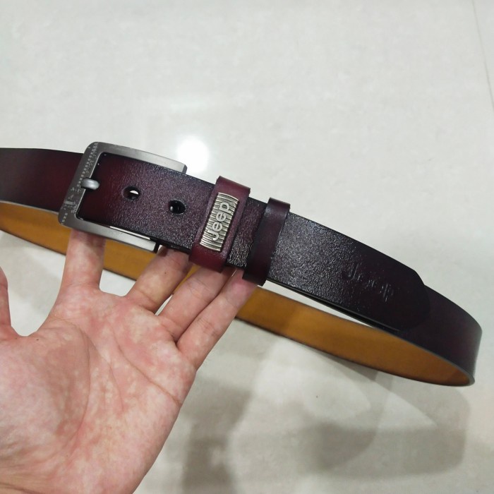 IKAT PINGGANG SABUK PRIA KULIT ASLI LEVIS IMPORT - 95cm celana 28