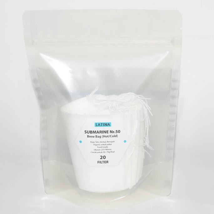 LATINA Submarine Hot & Cold Brew Filter Bag - S ( 5-7 cups )