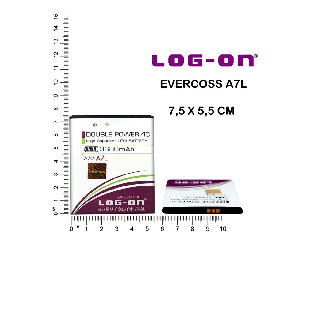 BATERAI EVERCOSS A7L - LOG ON DOUBLE POWER BATTERY BATRE