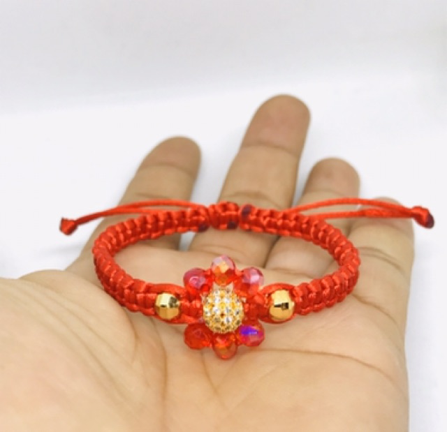 Gelang tangan wanita //gelang kristal //gelang rajut tali hongkong //perhiasan //gealng