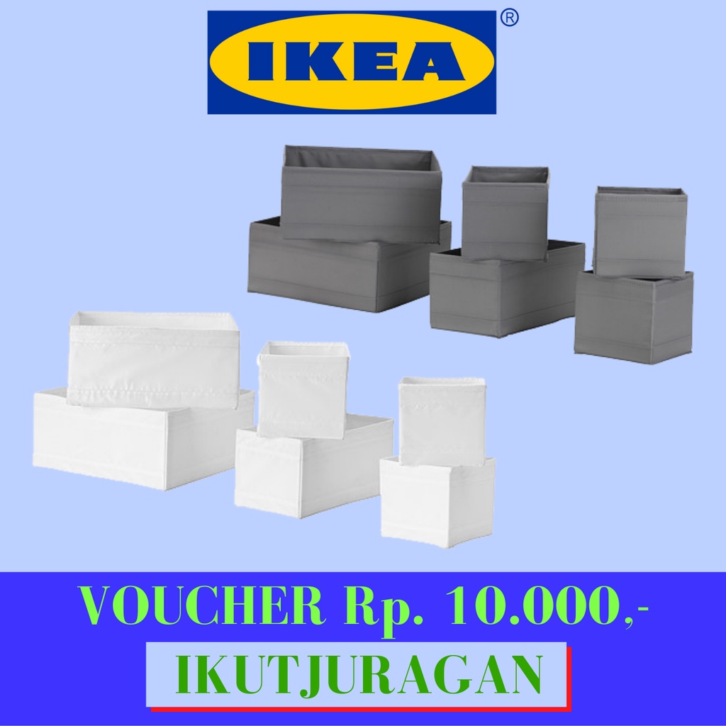 SKUBB Storage Box Organizer Lemari pakaian Kotak set isi 6 Original
