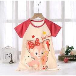 ( Mia ) Daster Anak Perempuan Import, Dress Piyama Motif Karakter Lucu Model DA006-008