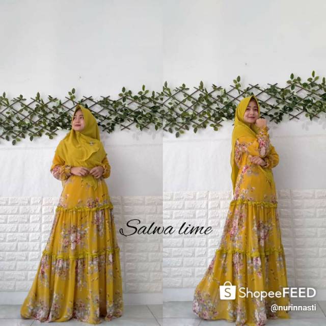 Gamis Salwa Lime