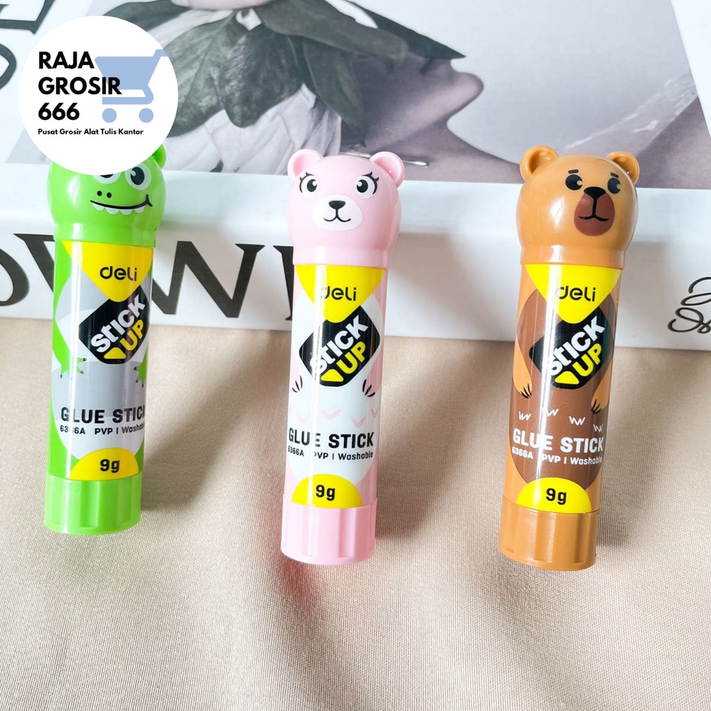 

Lem DELI bentuk hewan Stick Glue beruang kodok koala pink lucu alat tulis kantor warna pastel alat tulis kantor