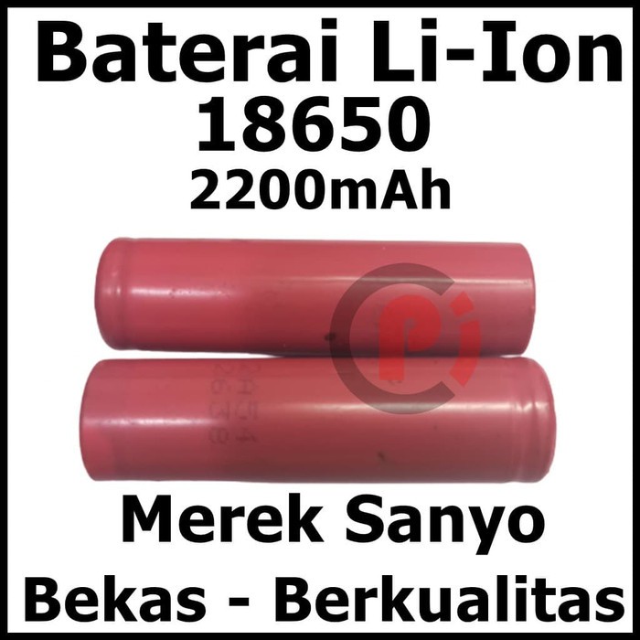 Merek Sanyo Jepang Baterai 18650 Bekas Laptop Battery LiIon 2200mAh