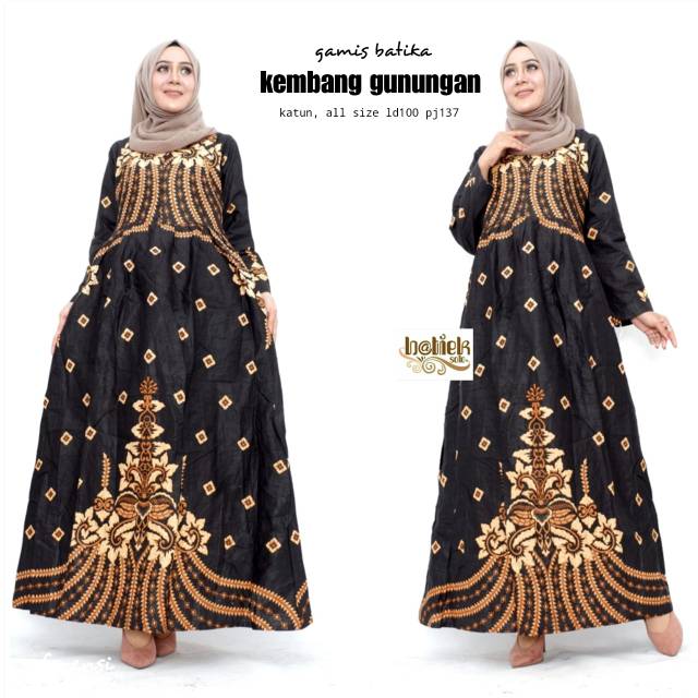 Gamis batika baju gamis muslim wanita syari