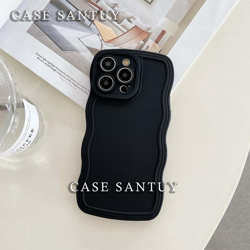 Case Casing Vivo Y22 Y22S Y02 Y16 Y20 Y20S Y12S Y12 Y17 Y15 Y30 Y50 Y30i  Case Gelombang Warna Waxy Wave Edge Macaron