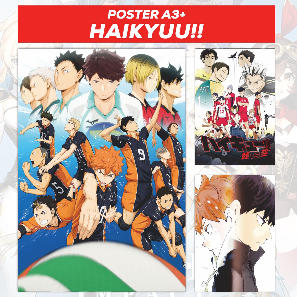 Poster Haikyuu Haikyu Anime A3+ - Hinata Shoyo Kageyama Tobio Oikawa Tetsuro Bokuto Atsumu