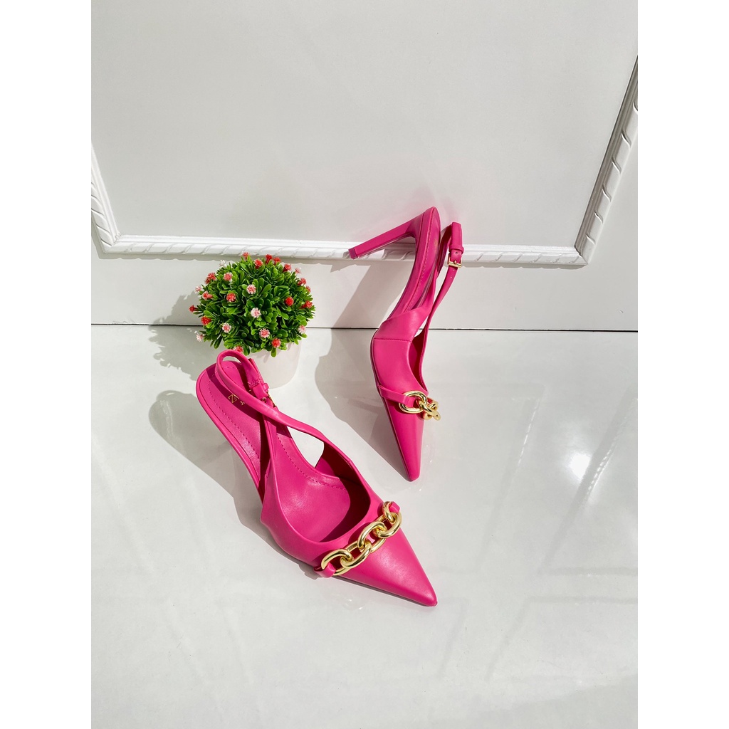 [7.7 Boombastis Sale⚡] - SEPATU WANITA HAK TINGGI ZS476 SLING BACK HIGH HEELS PREMIUM IMPORT