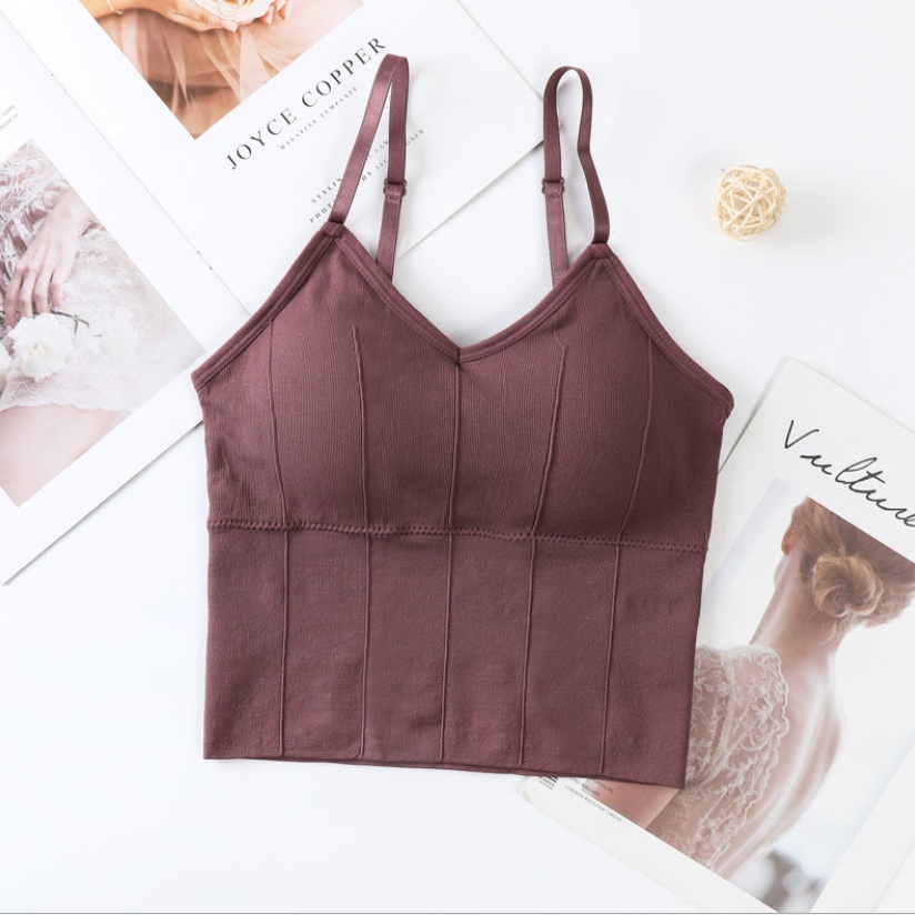 Miss H ~ 119 TANKTOP BRA WITH CUP BH SINGLET PAKAIAN ATASAN WANITA IMPORT CROP