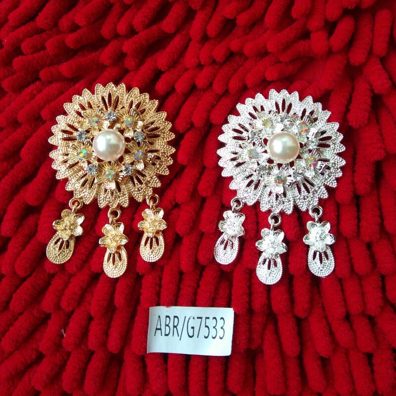 Sekar Kedhaton Bros kebaya Jurai emas dan silver / Aksesoris kebaya modern / Aksesoris hijab kekini-G7533