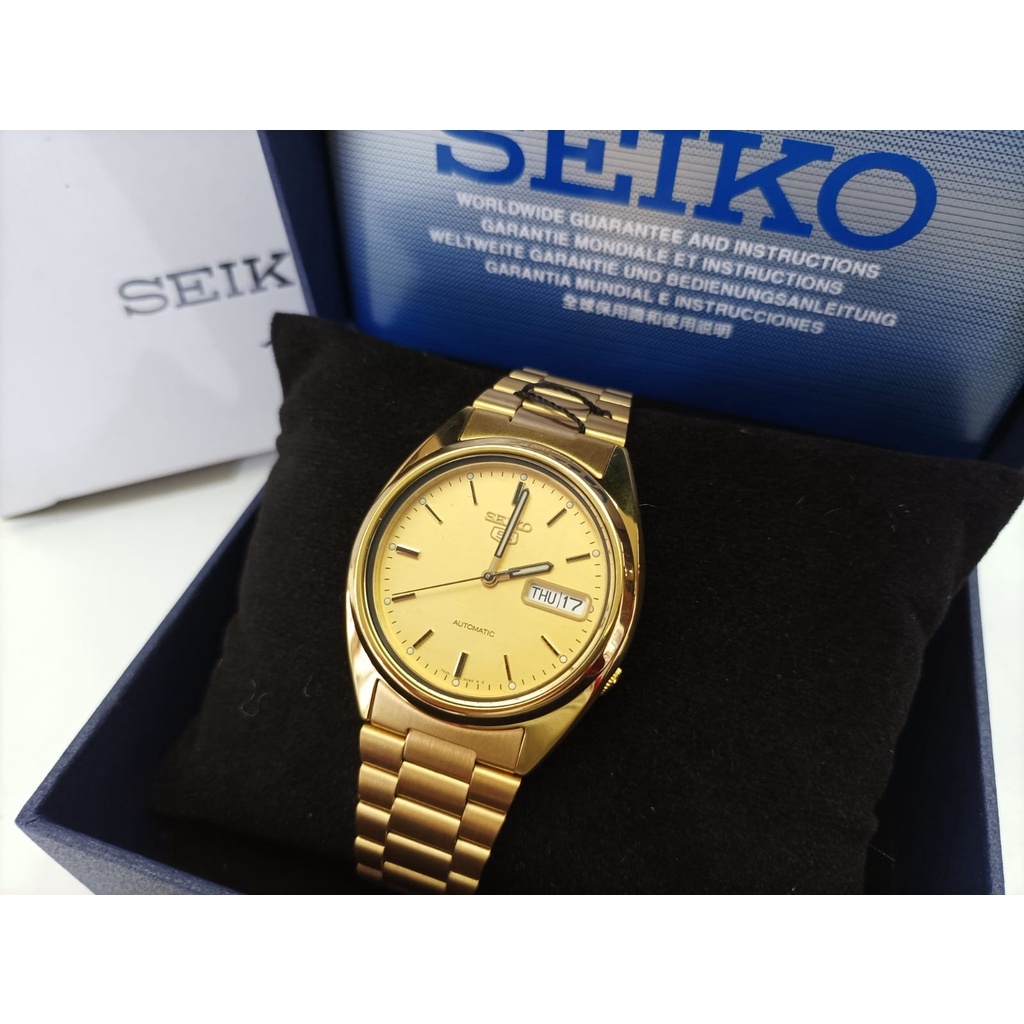 JAM TANGAN SEIKO SNXL72K PRIA AUTOMATIC FULL GOLD ORIGINAL