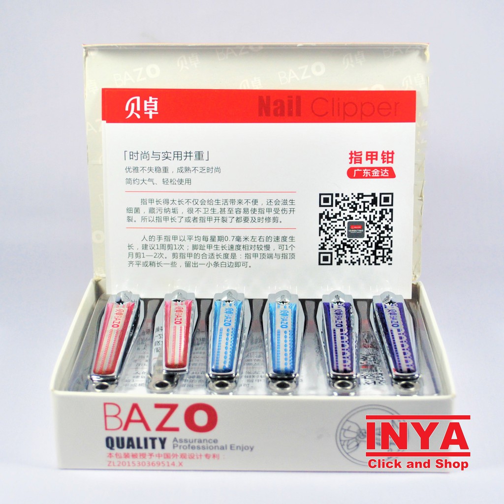 GUNTING KUKU BAZO STAINLESS NAIL CLIPPER BESAR BOX - LUSIN