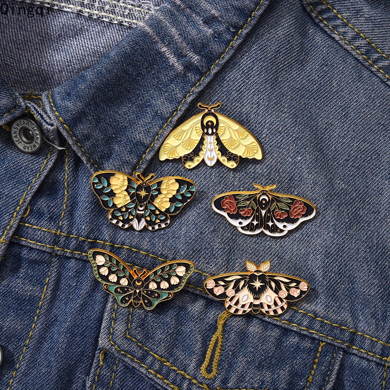 Bros Pin Enamel Desain Kartun Hewan Butterfly Bunga Warna-Warni Untuk Hadiah Anak