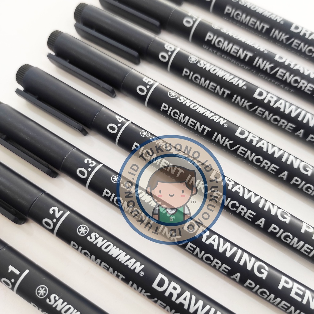 

Snowman DRAWING PEN | Pulpen Ballpoint Tinta Hitam