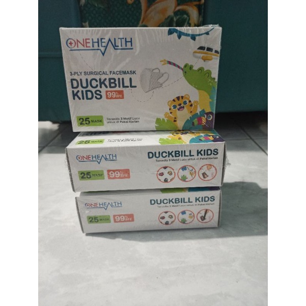 Masker One Health Duckbill Kids Anak Medis Box isi 25