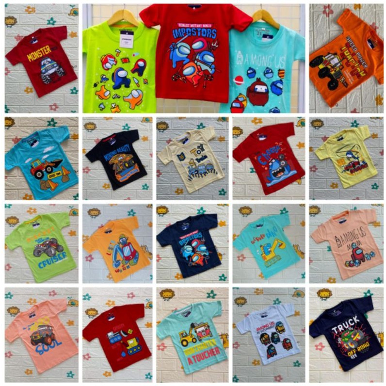 Kaos Anak Laki Laki oshkosh motif premium size 2T - 20T / Kaos Oshkosh Anak Laki Laki Premium Murah 2T 4T 6T 8T 10T 12T 14T 16T 18T 20T