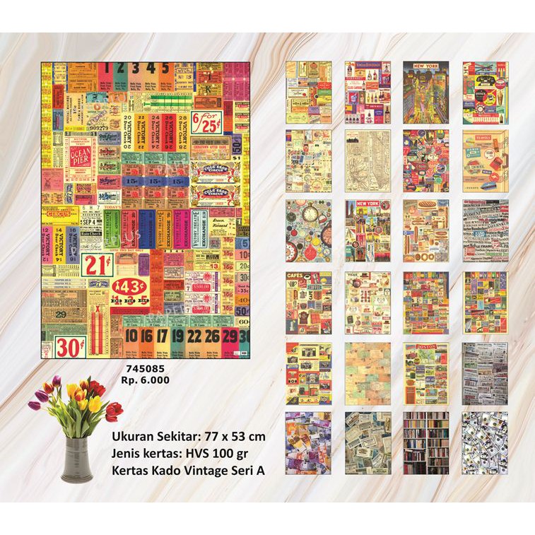 

Kertas Kado Besar Vintage Angka_Seri A
