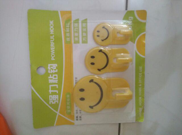 Mk859 Gantungan Dinding Hiasan Hook Smiley Lucu Cute Murah Dekorasi Rumah