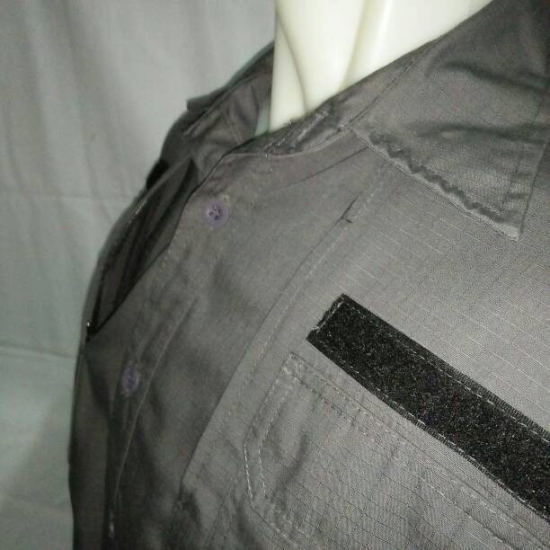 Kemeja Tactical/Helicon Dark Grey/Abu Tua Lengan Pendek Ripstop Katun