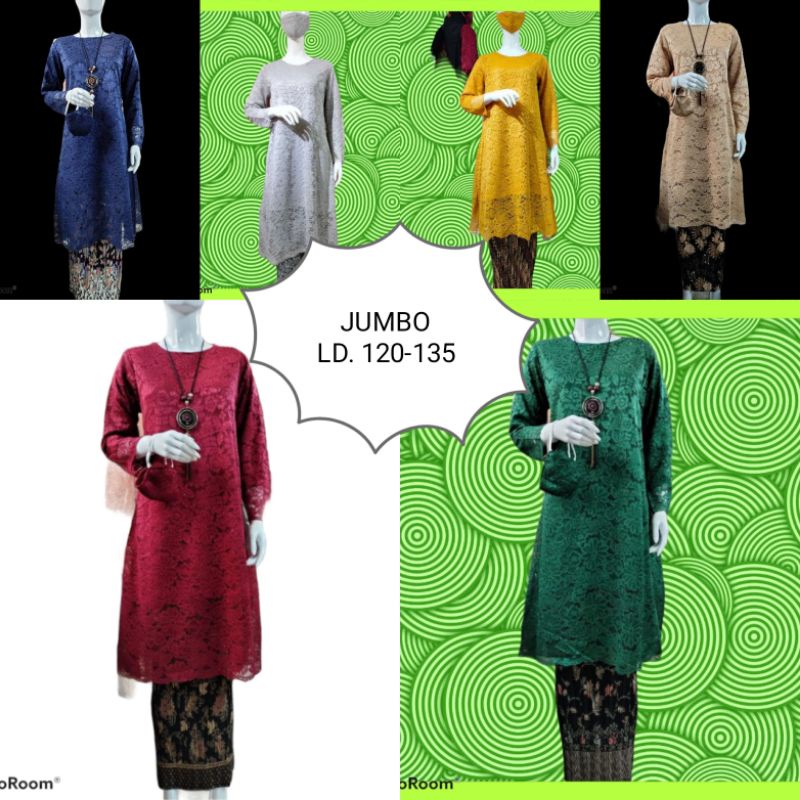 NEW//KEBAYA BURKAT LD. 140 JUMBO~KEBAYA WISUDA~KEBAYA RESEPSI~KEBAYA SET ROK DAN ATASAN AJA