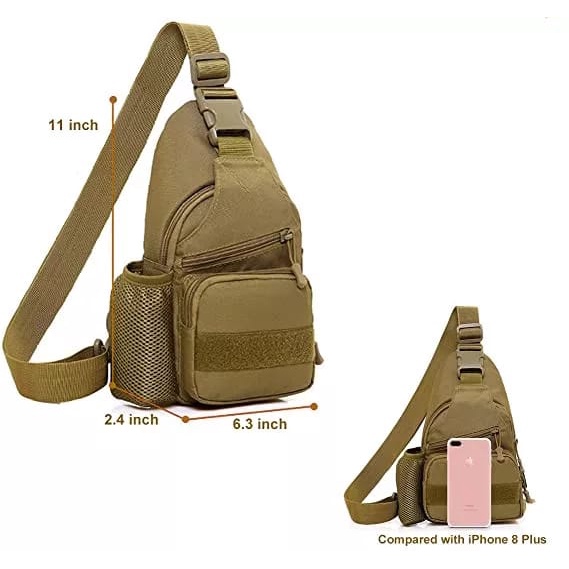 TAS SELEMPANG SLING BAG ARMY CODE:MCY 332