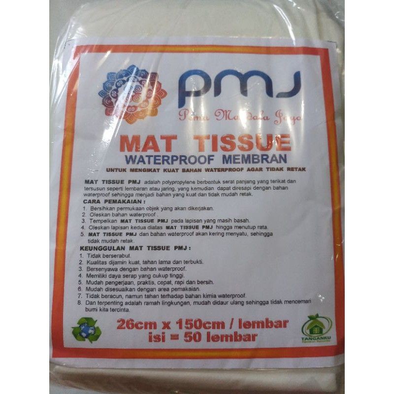 Serat Tissue Waterproof Membran / Mat Tissue / Serat Fiber Halus