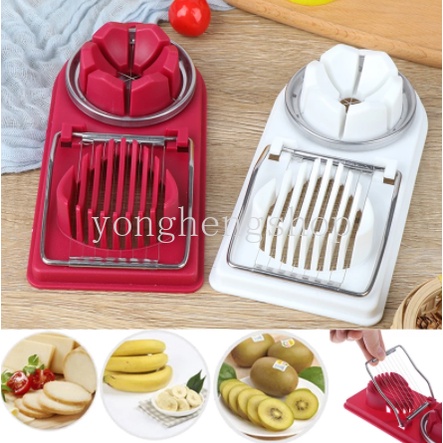 Alat Pemotong Telur Rebus Tomat Daging Buah 2 In 1 Bahan Stainless Steel Untuk Dapur