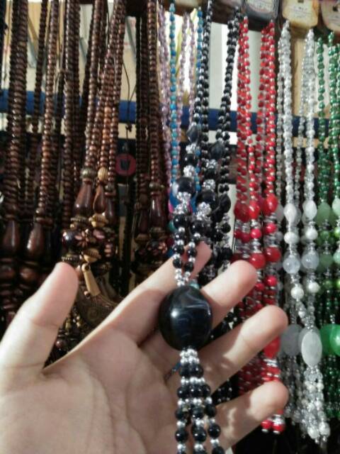 TERMURAH! Kalung Etnik Bahan Manik-manik Warna Lengkap Hitam, Putih, Hijau, Biru, dan Pink