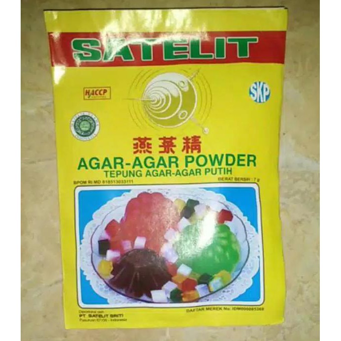 

ANEKA SNACK AGAR AGAR POWER SATELIT PUTIH 7 GRAM / Tepung Agar Agar