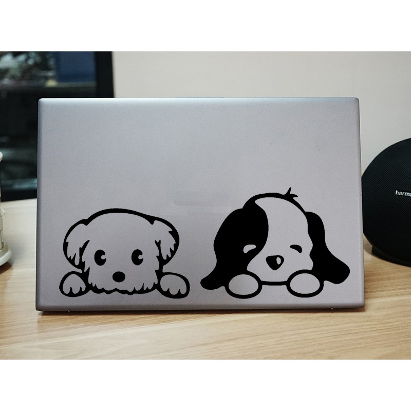 stiker laptop anjing lucu custom cutting stiker