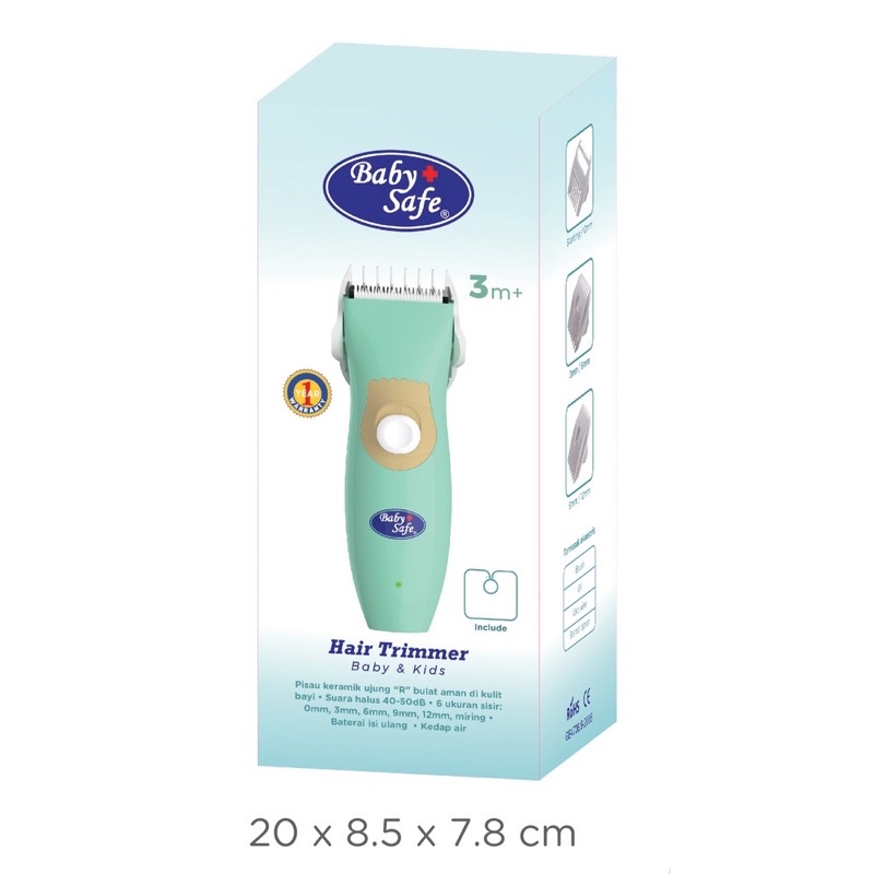 Baby Safe Hair Trimmer HT001 Alat Cukur Rambut Bayi Pemotong Rambut Anak BabySafe