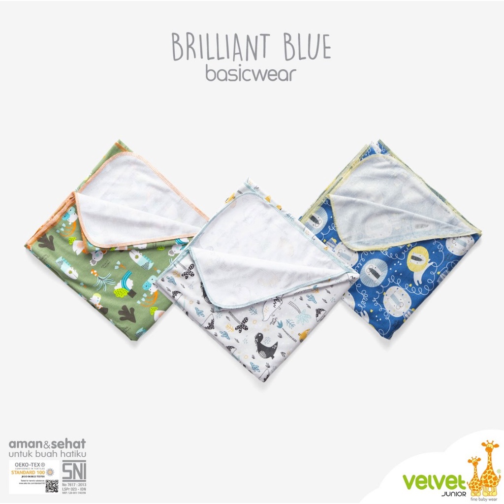 Velvet Junior Bedong Bayi Motif Terbaru SNI - Swaddle Muslin Velvet Junior