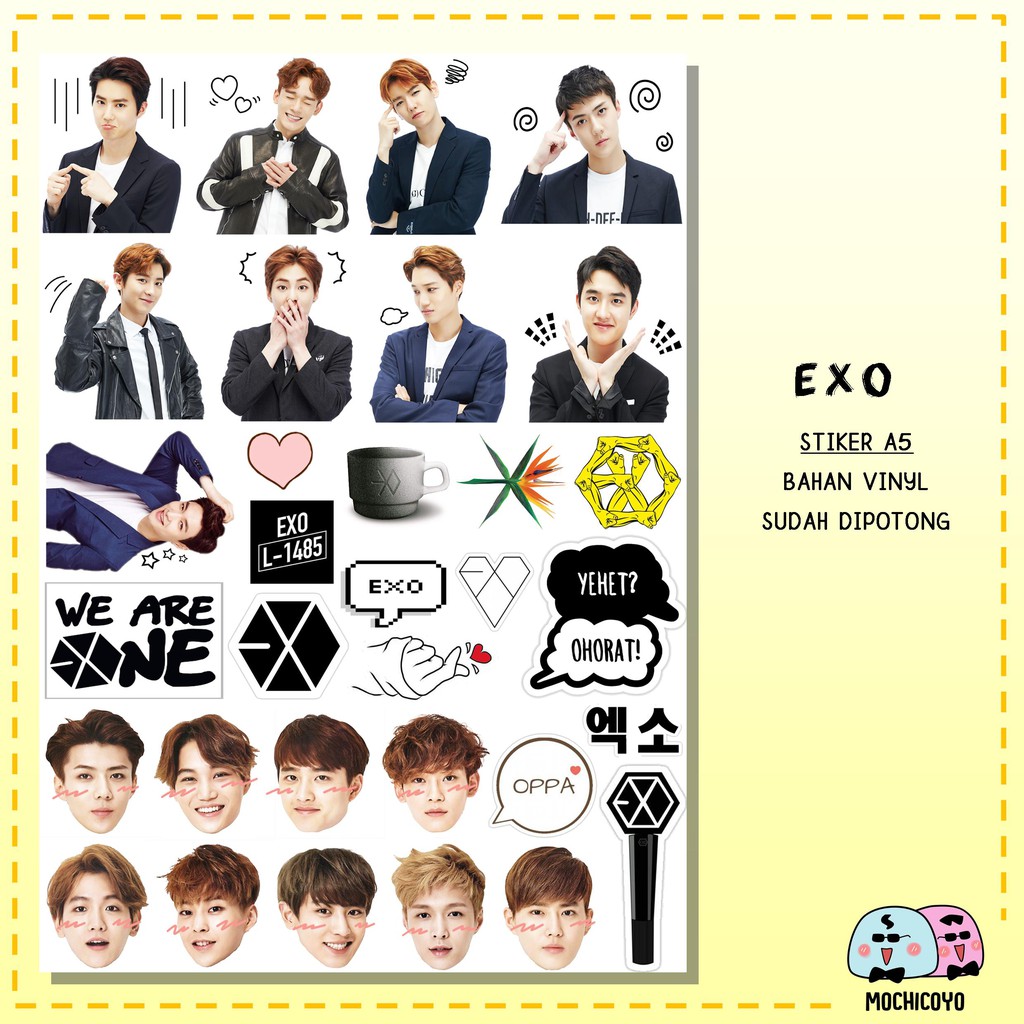 Jual STIKER SET KPOP EXO A5+ SUDAH DIPOTONG | Shopee Indonesia