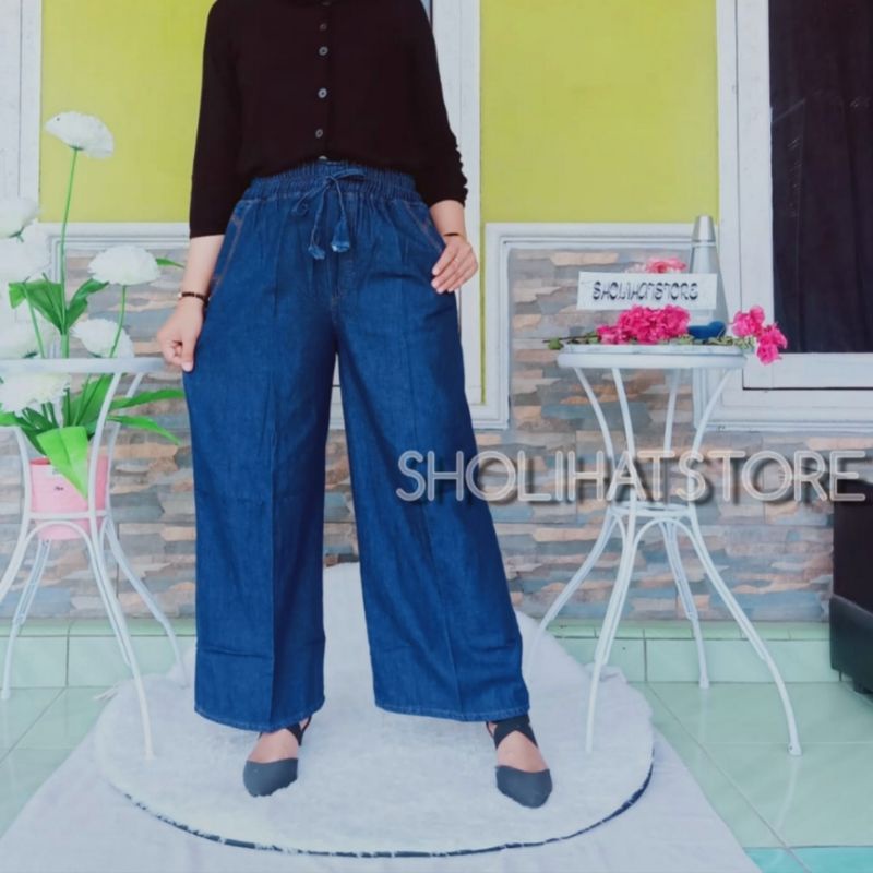 KULOT JEANS WANITA JUMBO STANDAR / KULOT JEANS HIGT WAIST / CELANA KULOT JEANS JUMBO / KULOT PANJANG JEANS POLOS MERK JOY / KULOT DENIM POLOS PREMIUM / CELANA KULOT JUMBO STANDAR / KULOT SOFT JEANS / KULOT JEANS 3 VARIAN WARNA HITAM NEVY BIRU MUDA