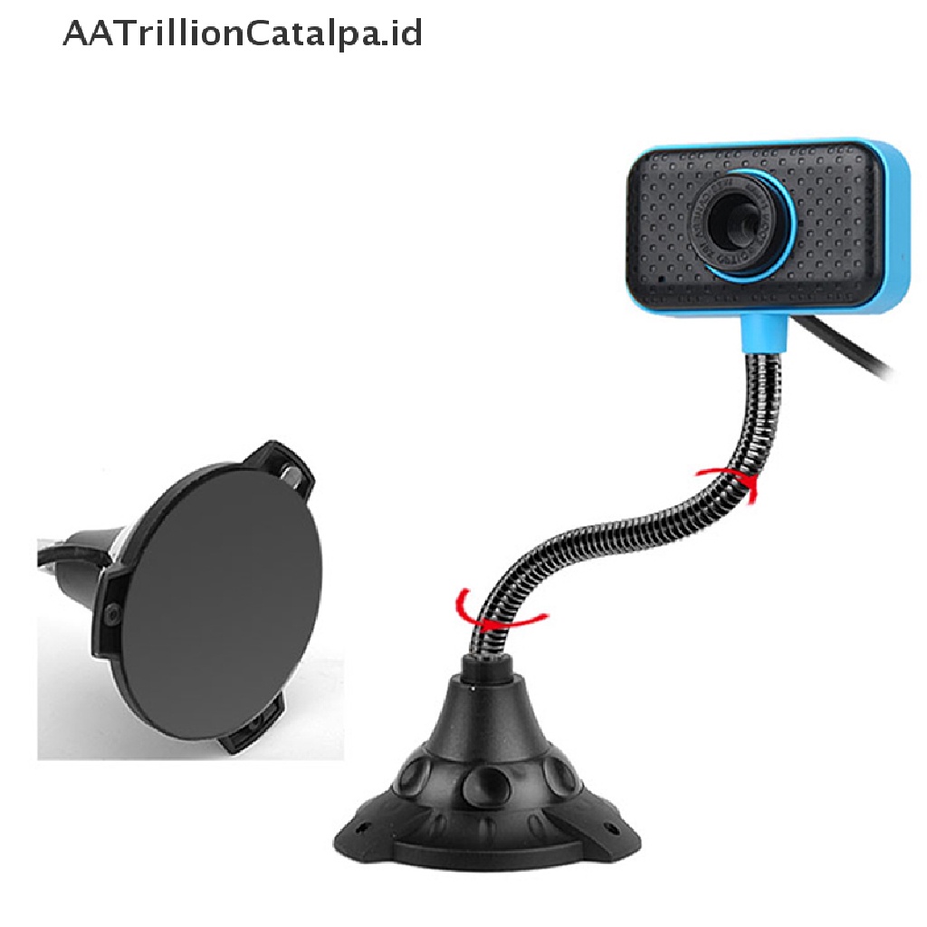 (AATrillionCatalpa) Kamera Webcam HD USB 2.0 Dengan Klip On Adjustable Untuk Komputer PC / Laptop