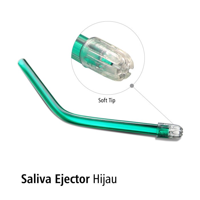 Saliva Ejector Hijau pak isi 1000pcs OneMed