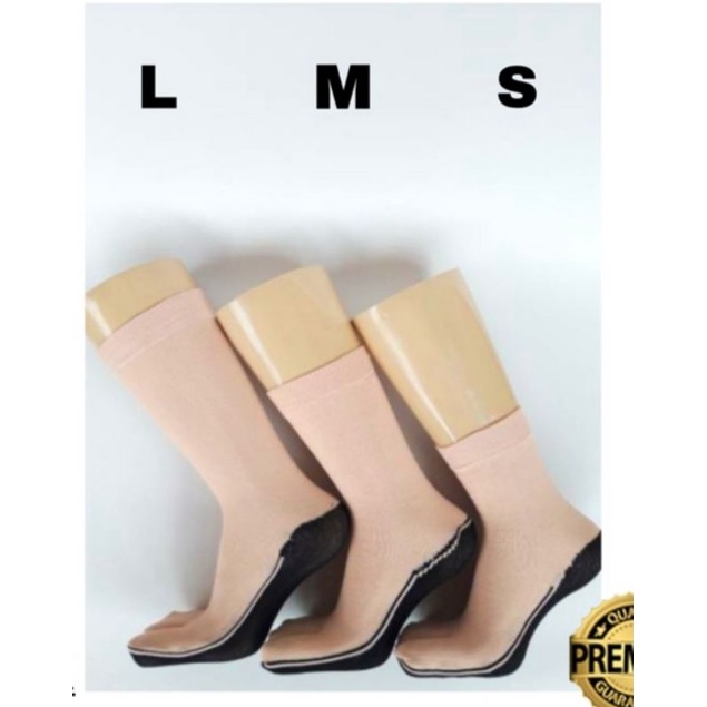 Kaos kaki jempol Muslimah PROMO telapak hitam atas coklat dan coklat polos dewasa bahan polyster dan Nylon-3