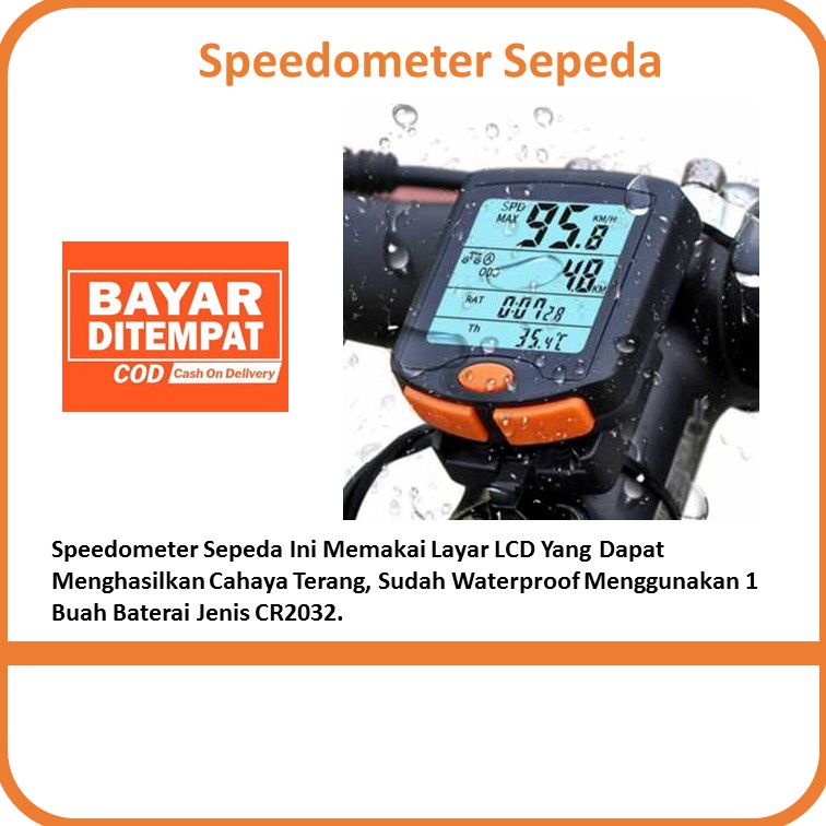 Bogeer Speedometer Spedometer Sepedometer Spidometer Sepidometer Odometer Kilometer Digital Aksesori