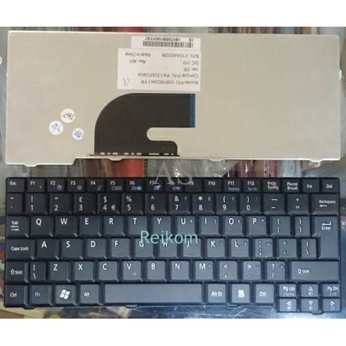 Keyboard Laptop Acer Aspire One P531, ZA8, ZG5, ZG8 hitam