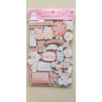 

Sticker 3d Scrapbook " Welcome Baby Girl