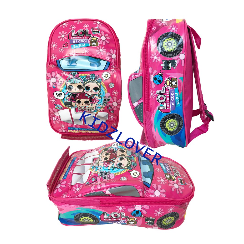 Tas Ransel Anak Sekolah Paud TK 3D Mobil