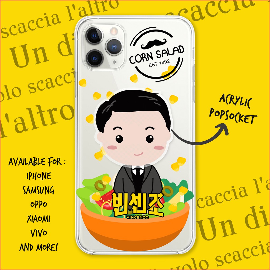 Casing Vincenzo popstand griptok kdrama drama korea lucu softcase netfix xiaomi oppo vivo softcase