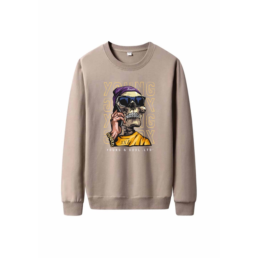 Sweater Pria Young And Cool Crewneck Pria M - XXL